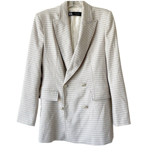 ZARA Officecore Boardroom Chic double breasted jacket blazer size small - Picture 11 of 11